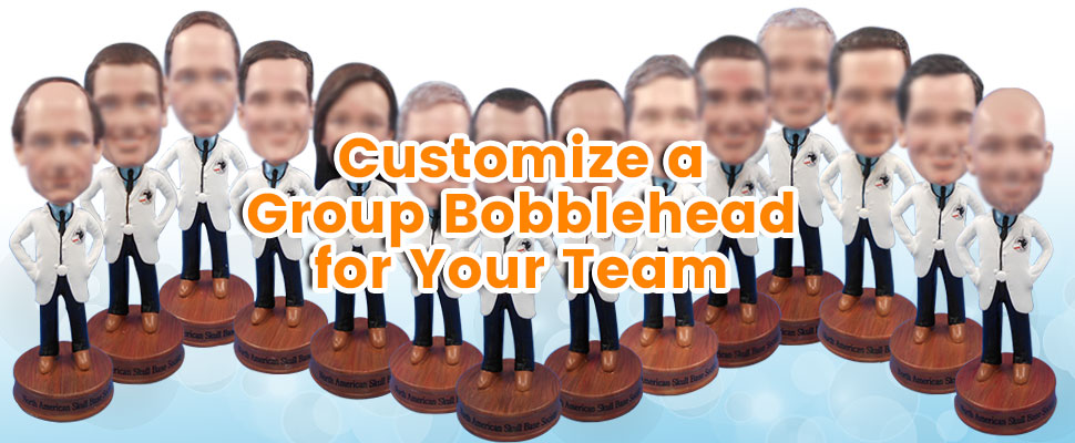 Customize a Group Bobblehead for Your Team