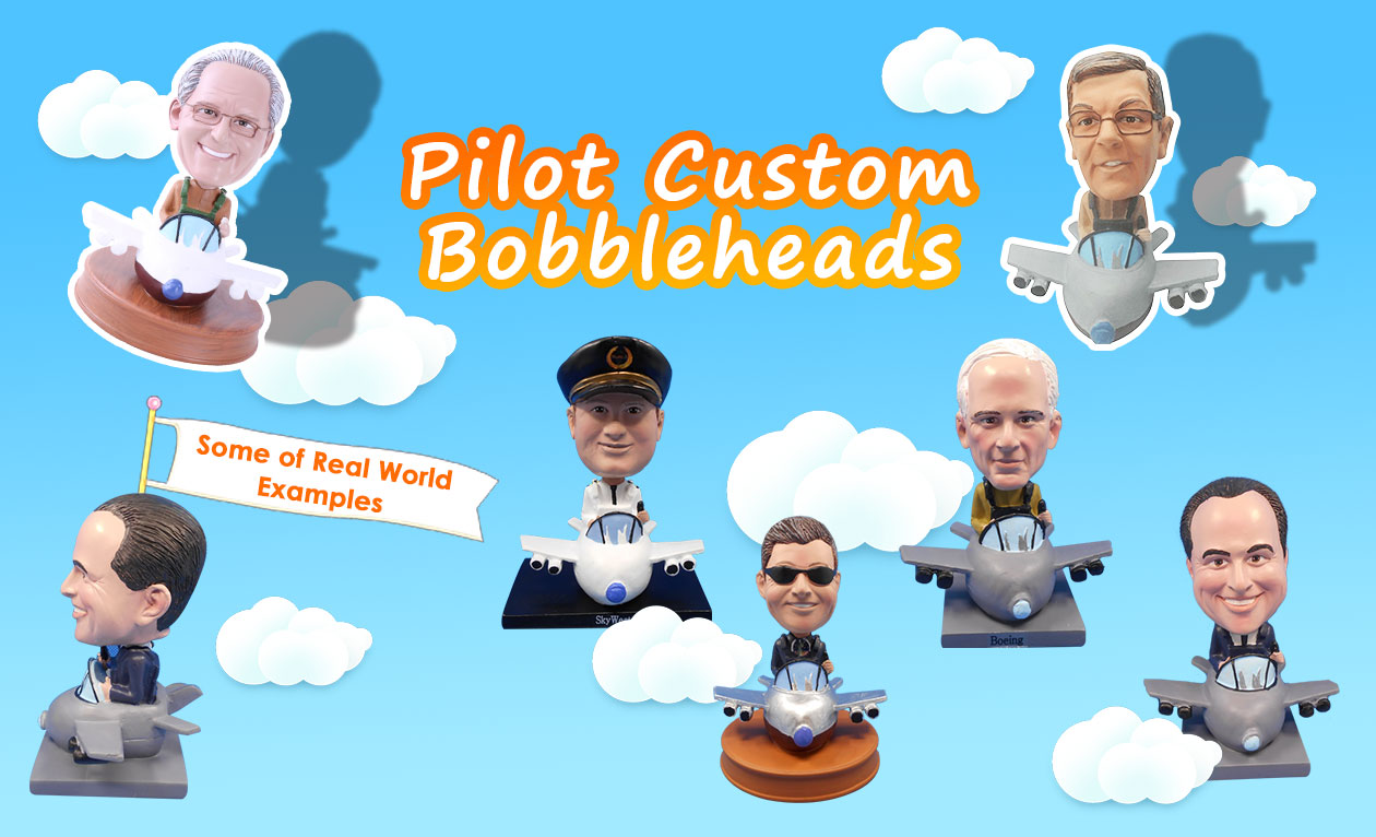 Airplane Pilot Custom Bobbleheads