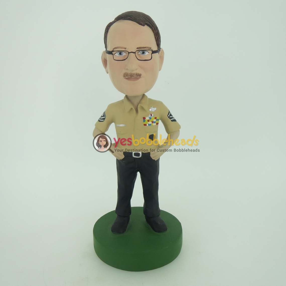 Picture of Custom Bobblehead Doll: Male Police Officer