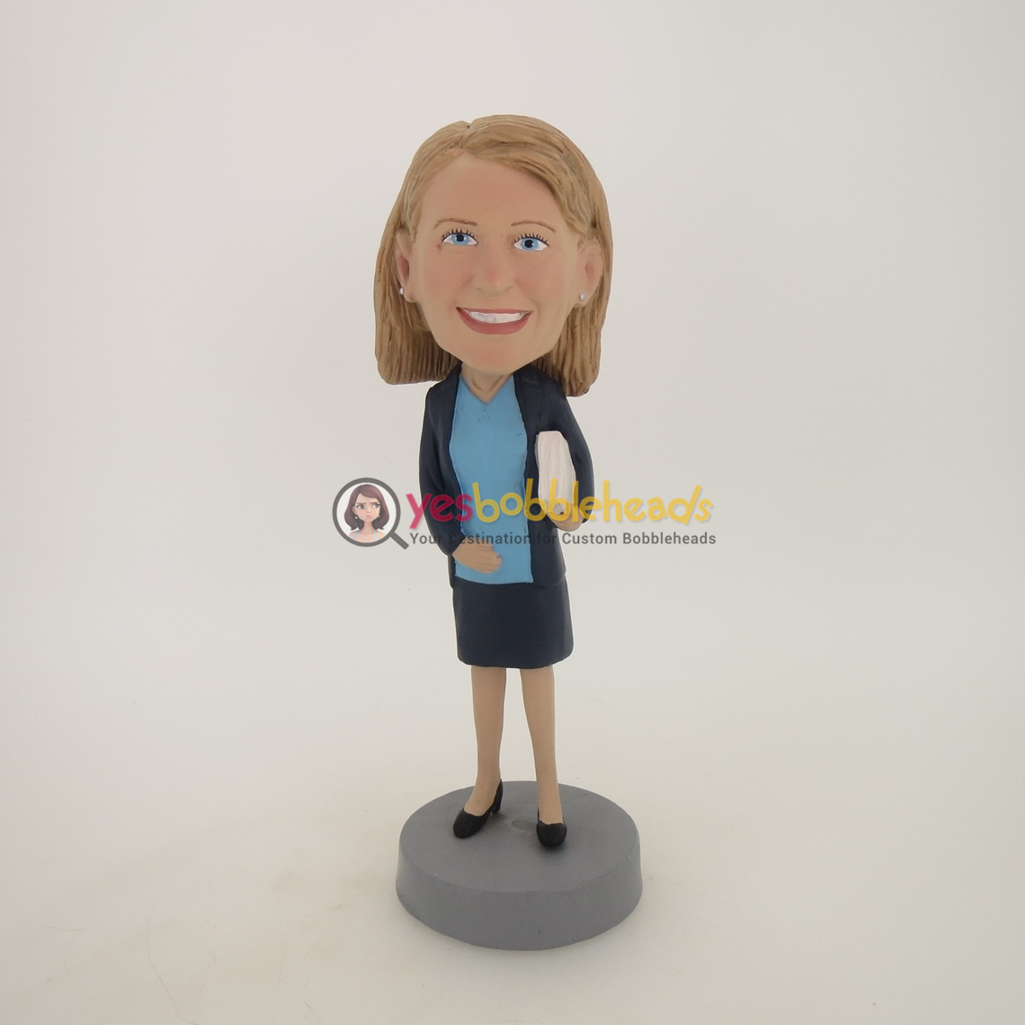 Picture of Custom Bobblehead Doll: Female Teacher with Book