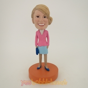 Picture of Custom Bobblehead Doll: Pink Suit Woman