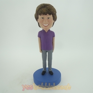 Picture of Custom Bobblehead Doll: Purple Suit Woman