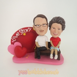 Picture of Custom Bobblehead Doll: Love Story Couple