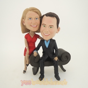 Picture of Custom Bobblehead Doll: Man in Sofa Couple