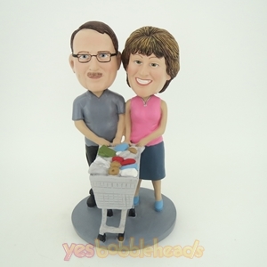 Picture of Custom Bobblehead Doll: Shopping Couple