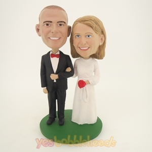 Picture of Custom Bobblehead Doll: Take My Arm Bride And Groom
