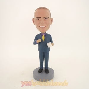 Picture of Custom Bobblehead Doll: Business Man With A Coffee Cup