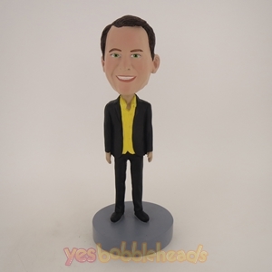 Picture of Custom Bobblehead Doll: Man In Black And Yellow Suit