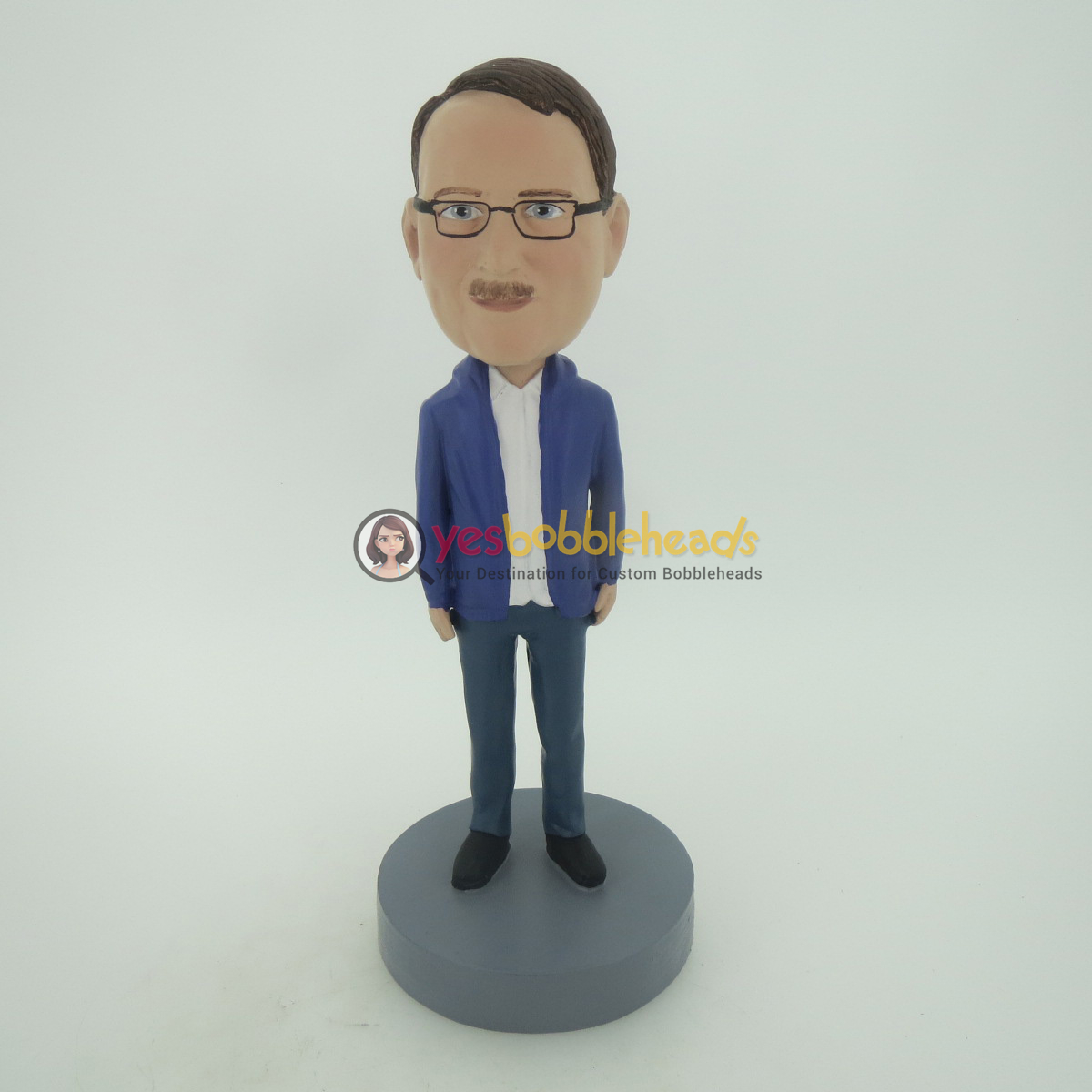 Picture of Custom Bobblehead Doll: Man In Casual Jacket And Jean