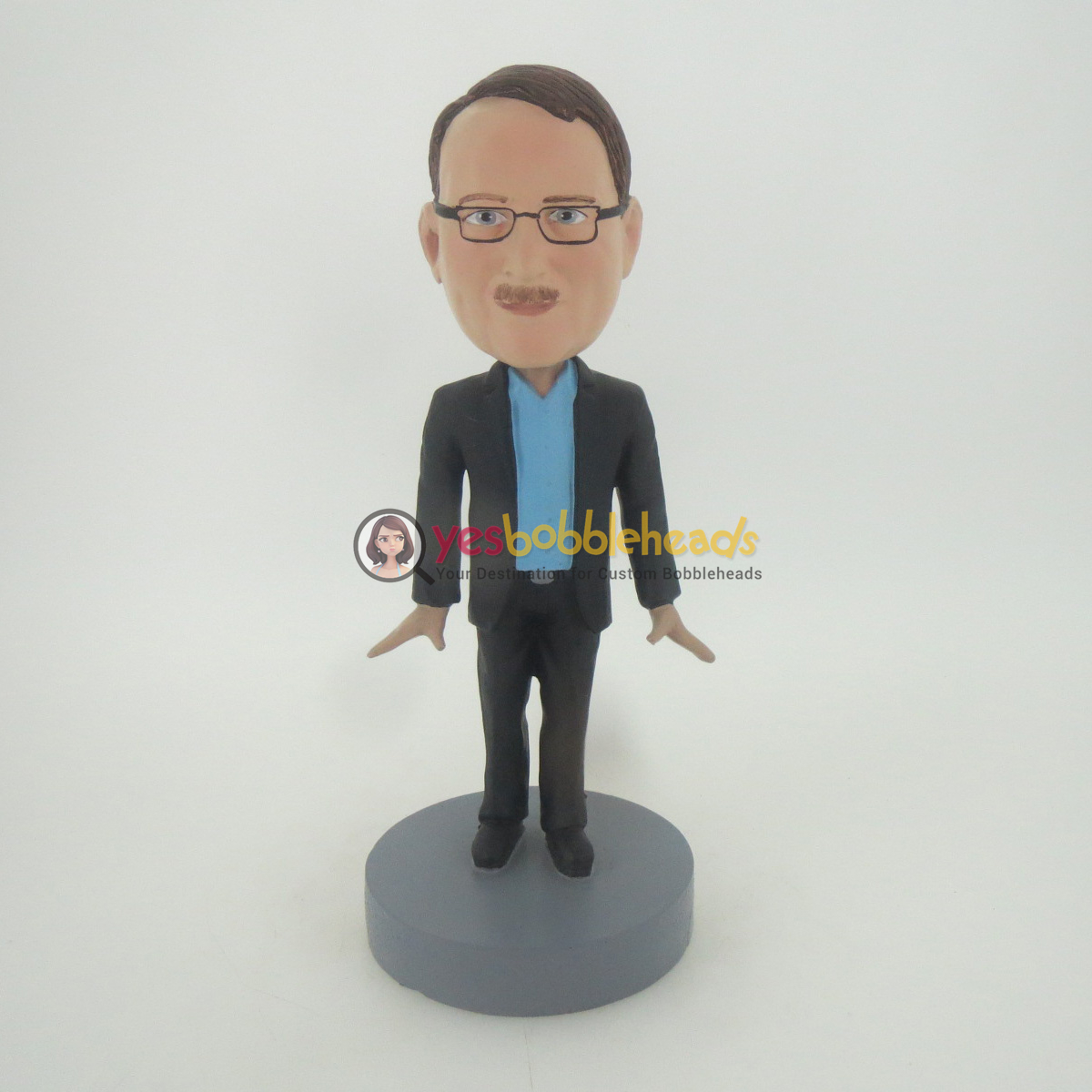 Picture of Custom Bobblehead Doll: Man In Formal Black Suit