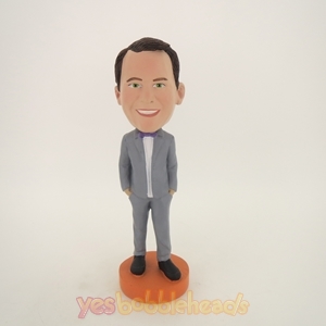 Picture of Custom Bobblehead Doll: Man In Gray Suit