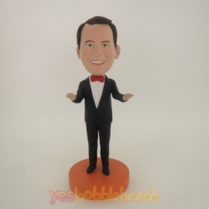 Picture of Custom Bobblehead Doll: Welcoming Man In Black Suit