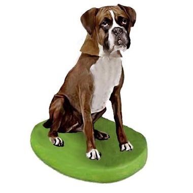 custom bobblehead doll pet dog boxer brown yes bobbleheads