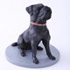 Picture of Custom Bobblehead Doll: Black Pet Dog Sharpei 