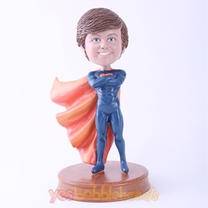 Picture of Custom Bobblehead Doll: Blue Skin Superman Kid
