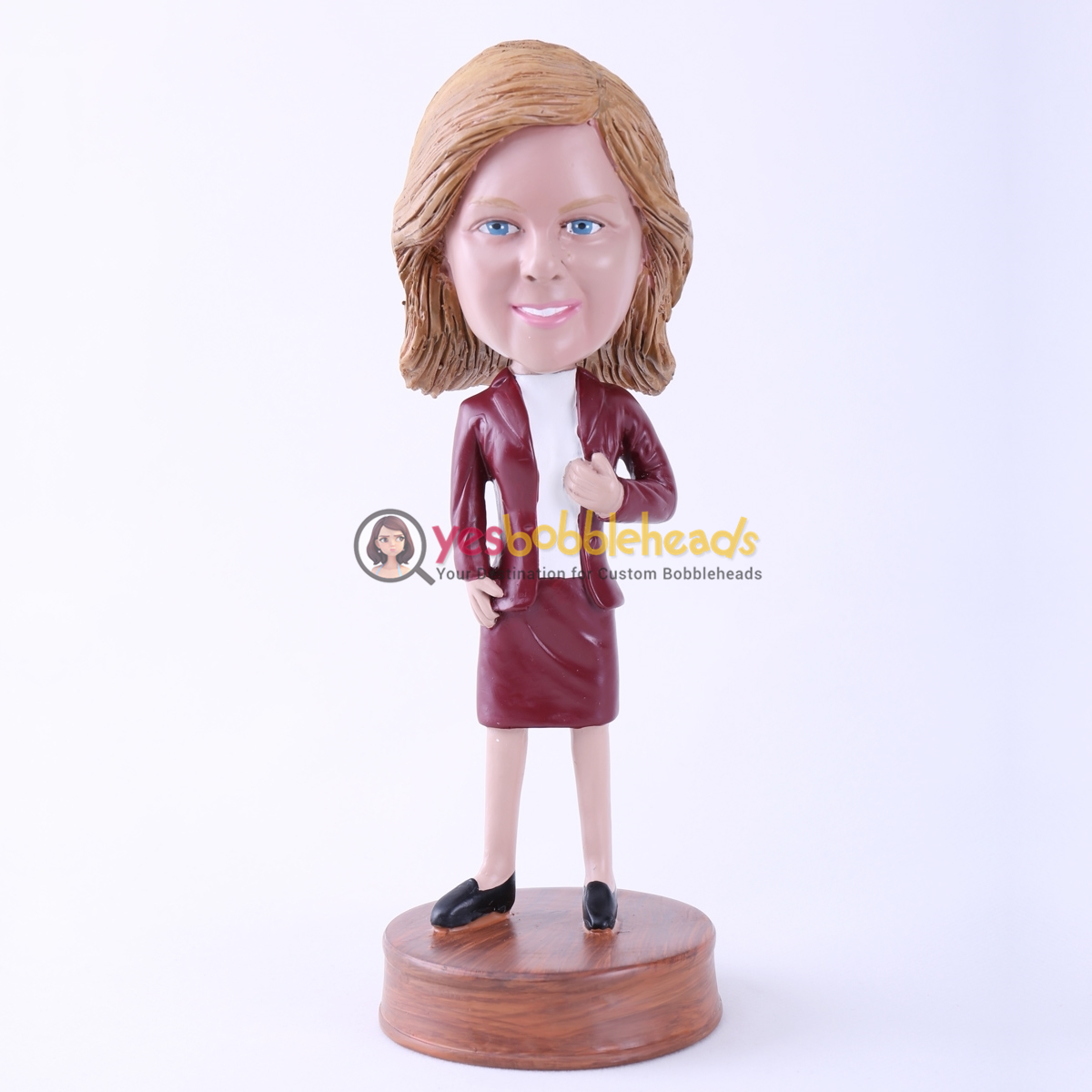 Picture of Custom Bobblehead Doll: Brown Suit Woman