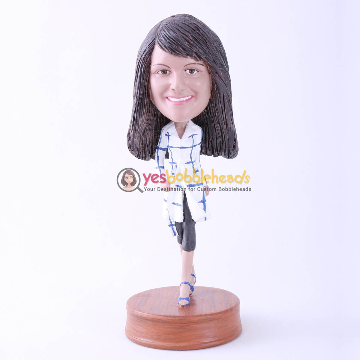 Picture of Custom Bobblehead Doll: Casual Lady Walking