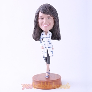 Picture of Custom Bobblehead Doll: Casual Lady Walking