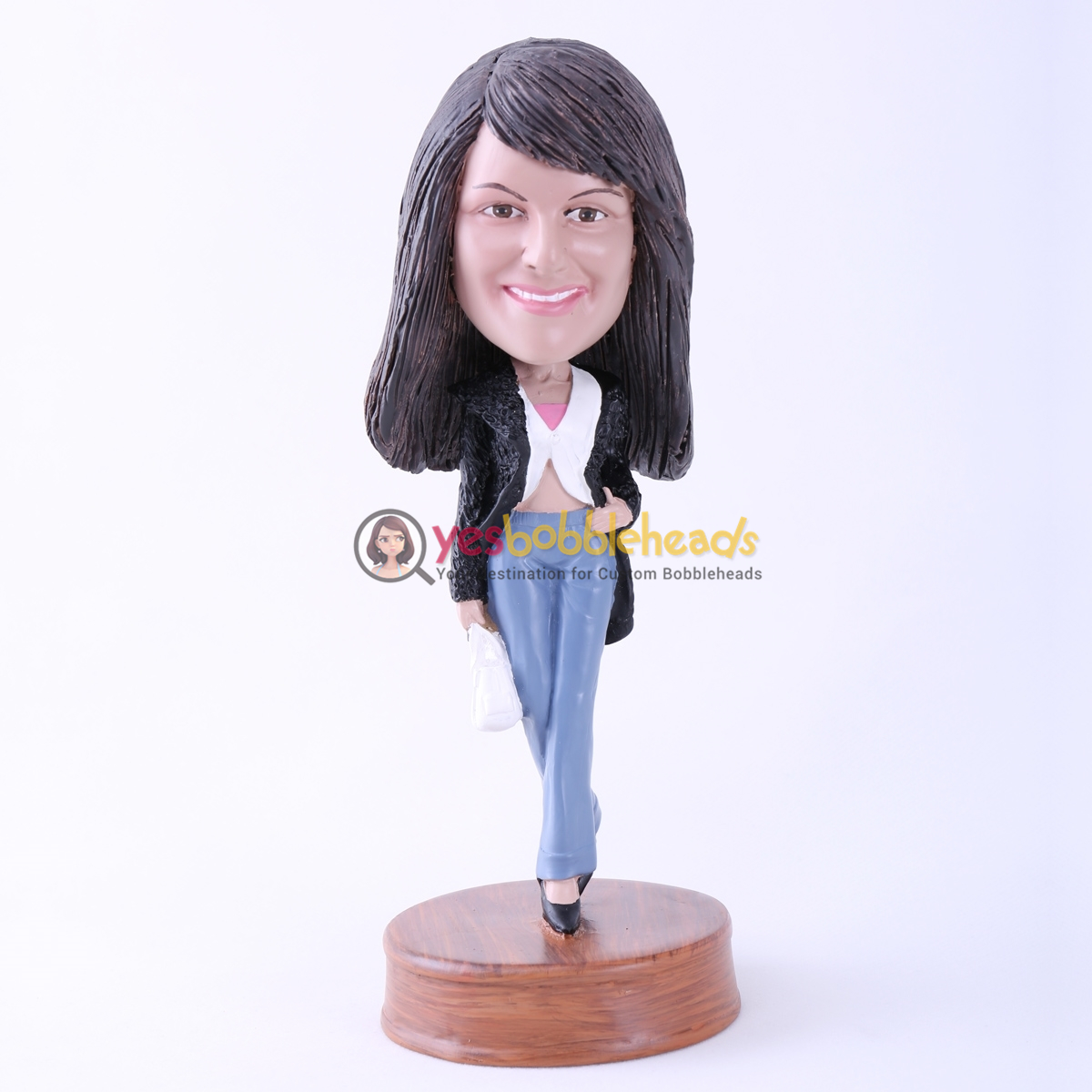 Picture of Custom Bobblehead Doll: Casual Woman Walking