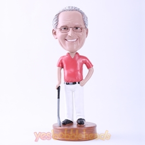 Picture of Custom Bobblehead Doll: Man with Golf Clubs